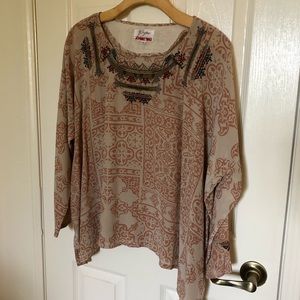 Johnny Was Biya embroidered blouse